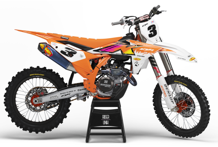 KIT DECO MOTOCROSS KTM CLIFF WHITE ORANGE