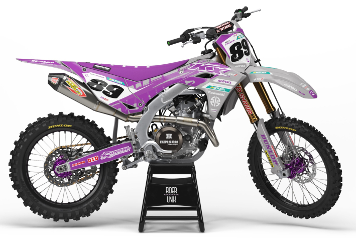 KIT DECO MOTOCROSS KAWASAKI KX/KXF LOOK PURPLE
