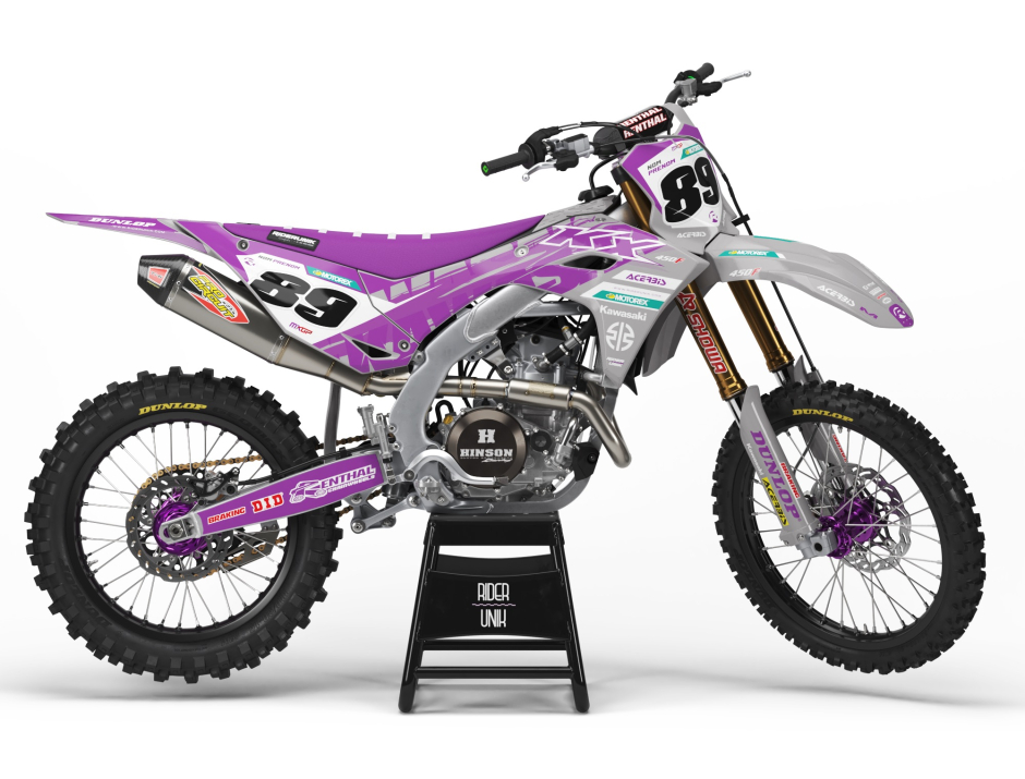 KIT DECO MOTOCROSS KAWASAKI KX/KXF LOOK PURPLE 1