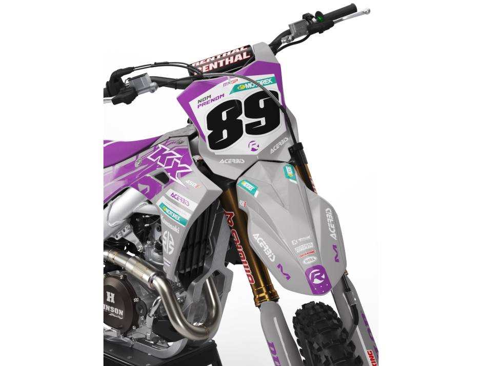 KIT DECO MOTOCROSS KAWASAKI KX/KXF LOOK PURPLE 3