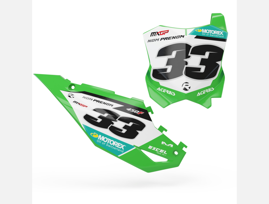 KIT DECO FONDS DE PLAQUES KAWASAKI LOOK 1