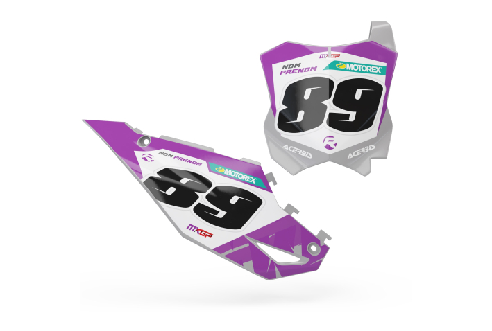 KIT DECO FONDS DE PLAQUES KAWASAKI LOOK PURPLE