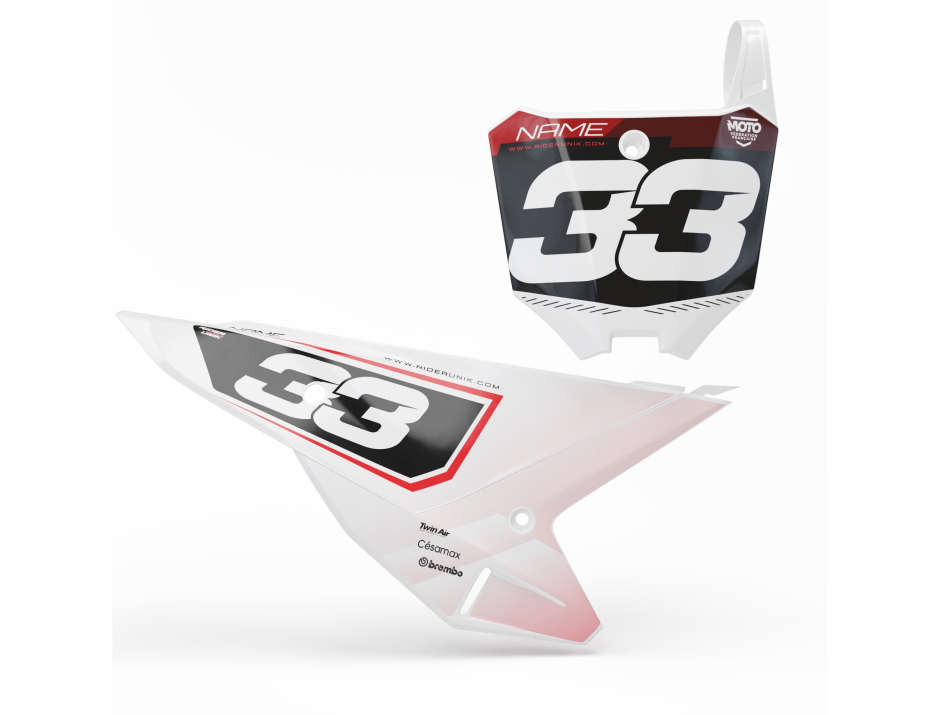 KIT DECO FONDS DE PLAQUES HONDA TALK WHITE 1