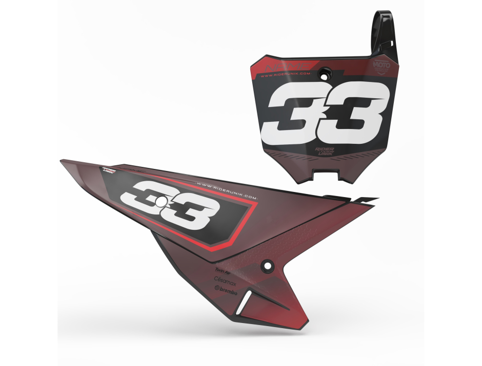 KIT DECO FONDS DE PLAQUES HONDA TALK BLACK 1