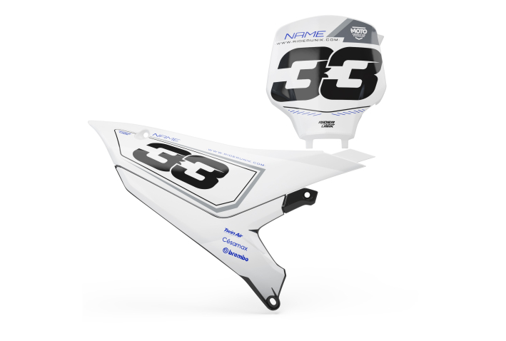 KIT DECO FONDS DE PLAQUES YAMAHA TALK WHITE