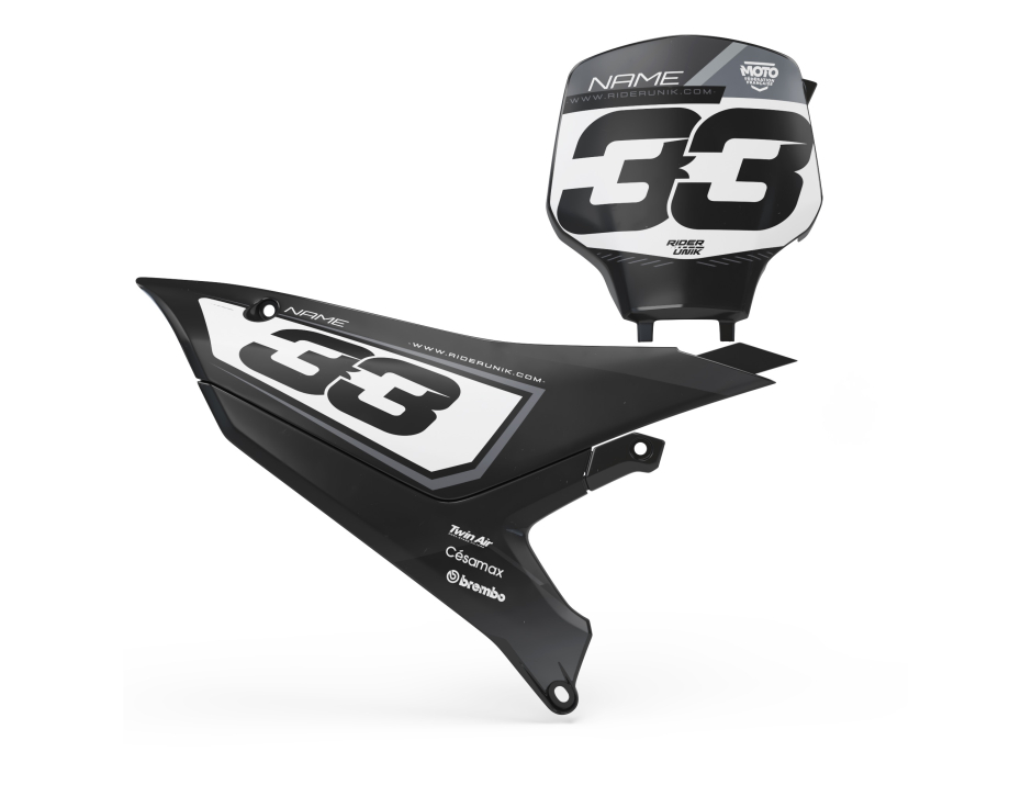 KIT DECO FONDS DE PLAQUES YAMAHA TALK BLACK 1