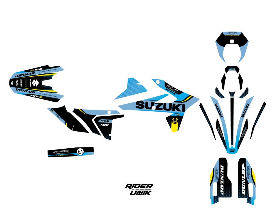 KIT DECO SUZUKI 400 DRZ SFORCE BLUE 2
