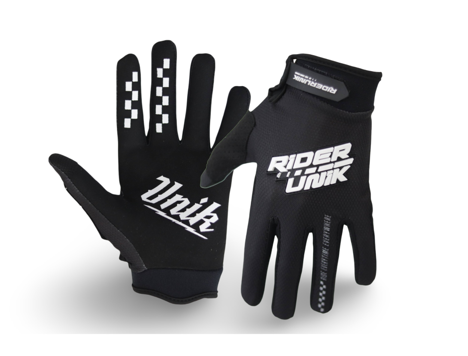 Gants motocross RiderUnik SOBER Black – Grip & légèreté 2