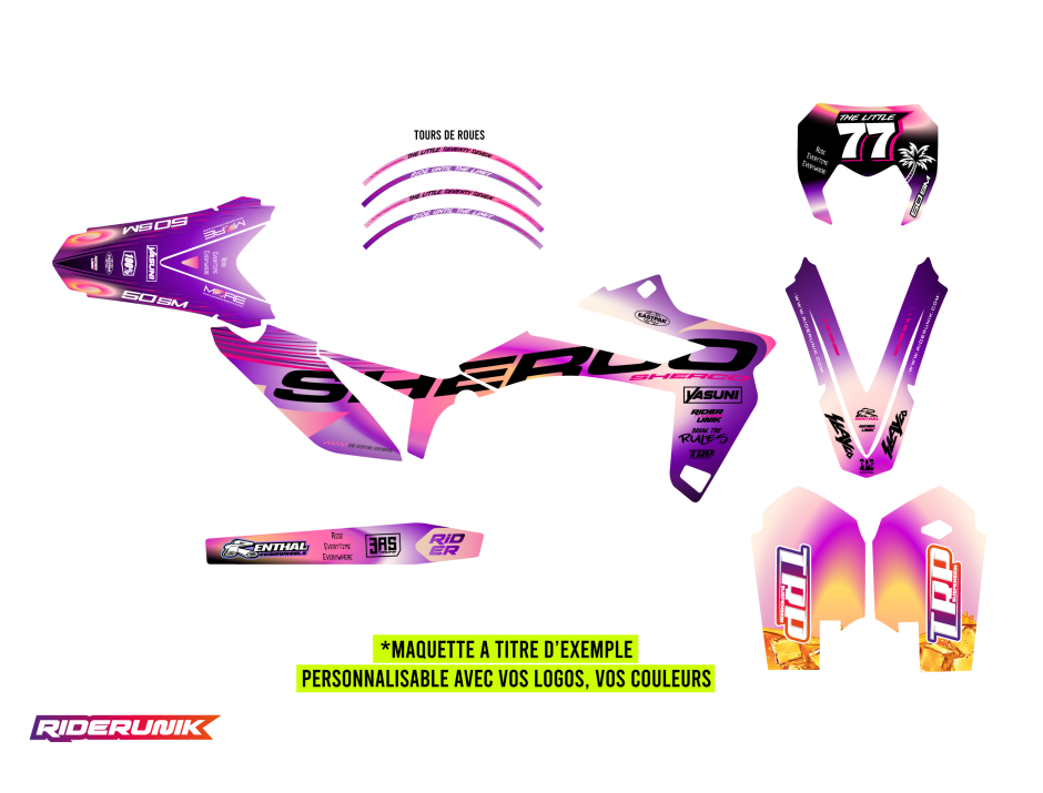 Kit déco Sherco 50 SM personnalisable – RiderUnik LILMO 2
