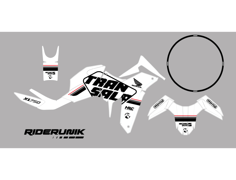 KIT DECO HONDA XL 750 TRANSALP MART BLANC 2