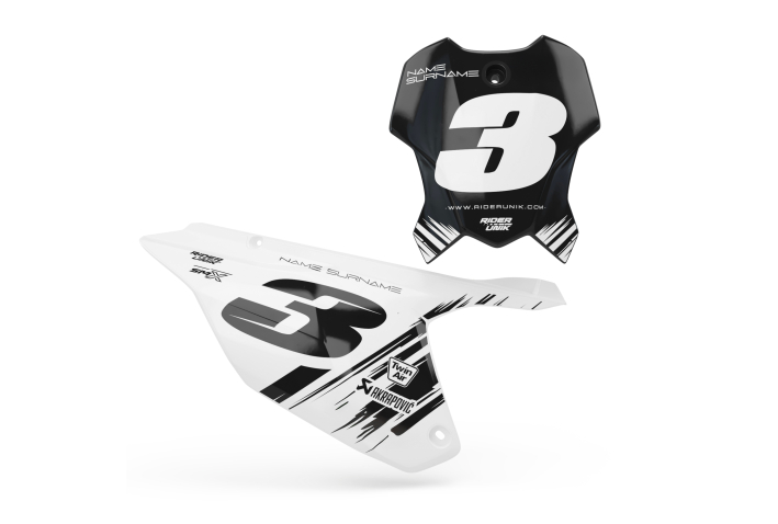 Kit déco fonds de plaques Triumph Mczo blanc