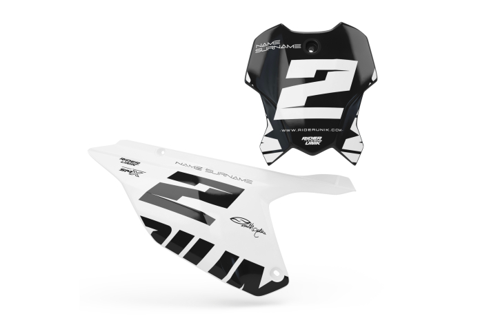 Kit déco fonds de plaques Triumph Fargo blanc