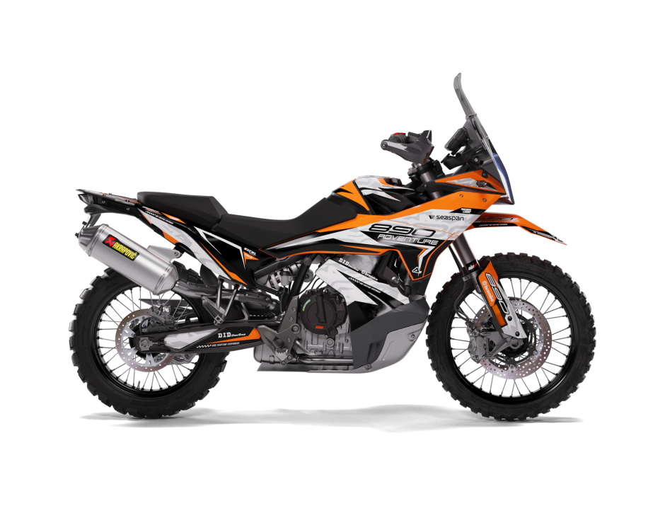 KIT DECO COMPATBILE KTM ADVENTURE MERZ ORANGE 1
