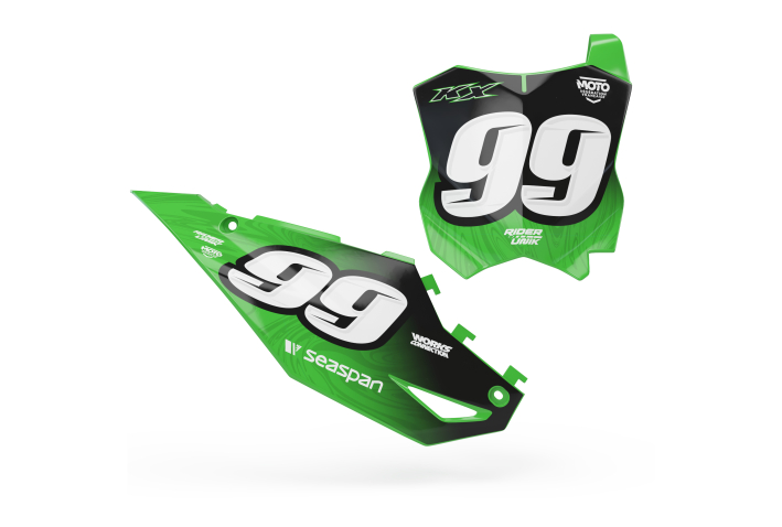 KIT DECO FONDS DE PLAQUES KAWASAKI WAVY