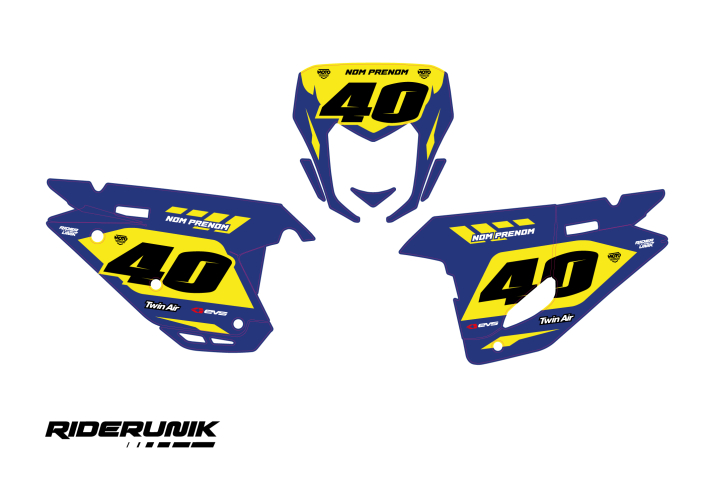 KIT DECO FONDS DE PLAQUES SHERCO WIN BLUE