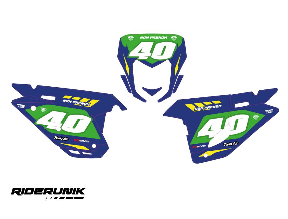 KIT DECO FONDS DE PLAQUES SHERCO WIN BLUE 3