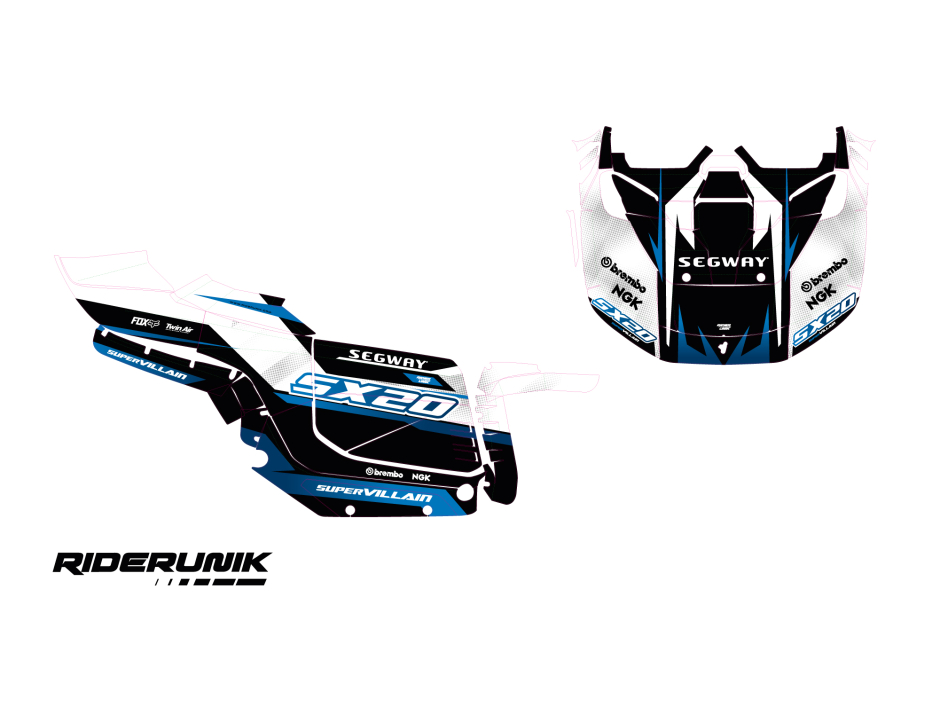 KIT DECO SSV SEGWAY SUPER VILLAIN SPACE BLUE 2