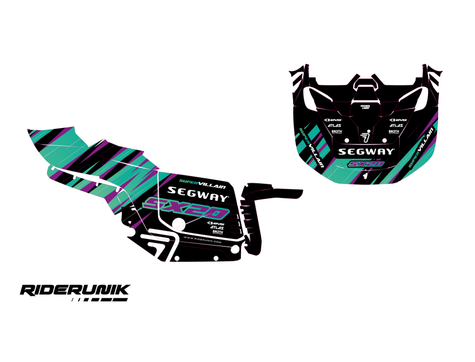 KIT DECO SSV SEGWAY SUPER VILLAIN ZIZKO AQUA 2