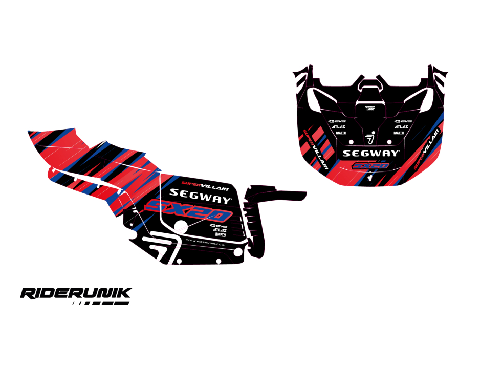 KIT DECO SSV SEGWAY SUPER VILLAIN ZIZKO RED 2