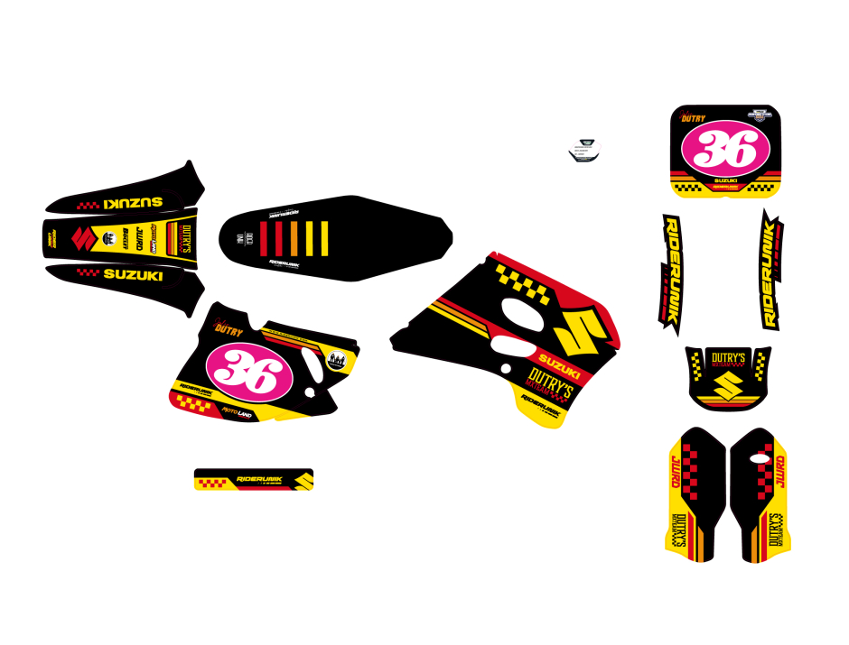 KIT DECO MOTOCROSS RM 125/250 VINTAGE DUTR 1