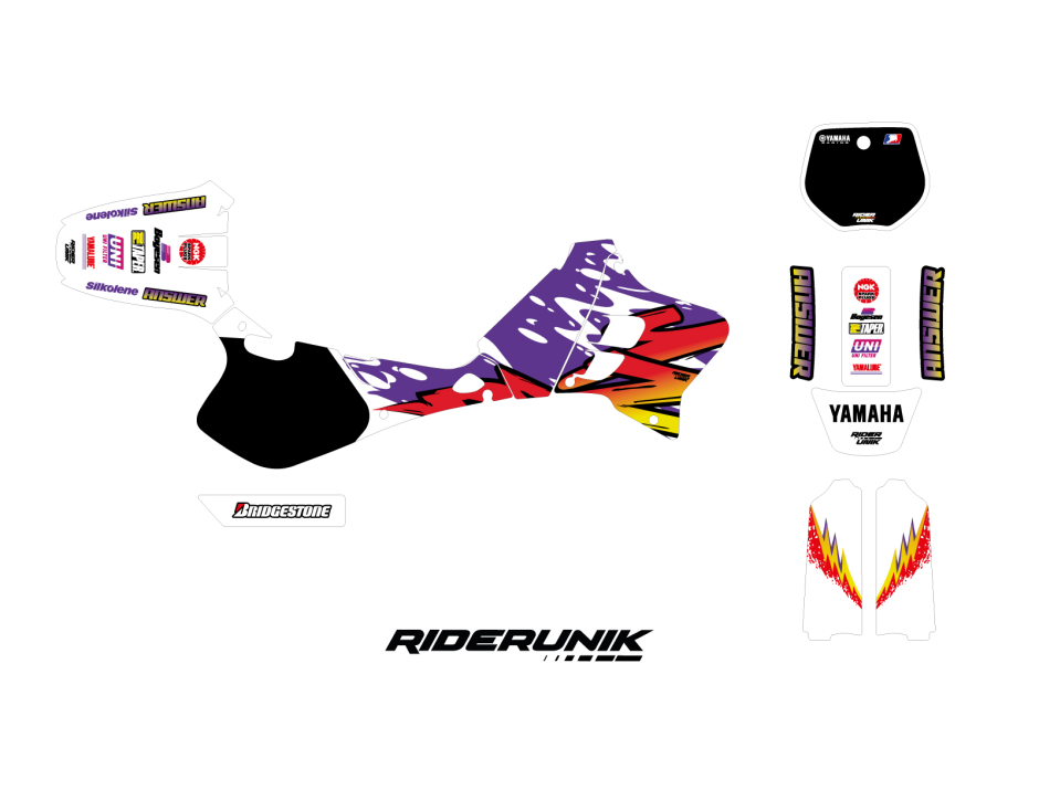 KIT DECO MOTOCROSS YZ VINTAGE PAINTED 1